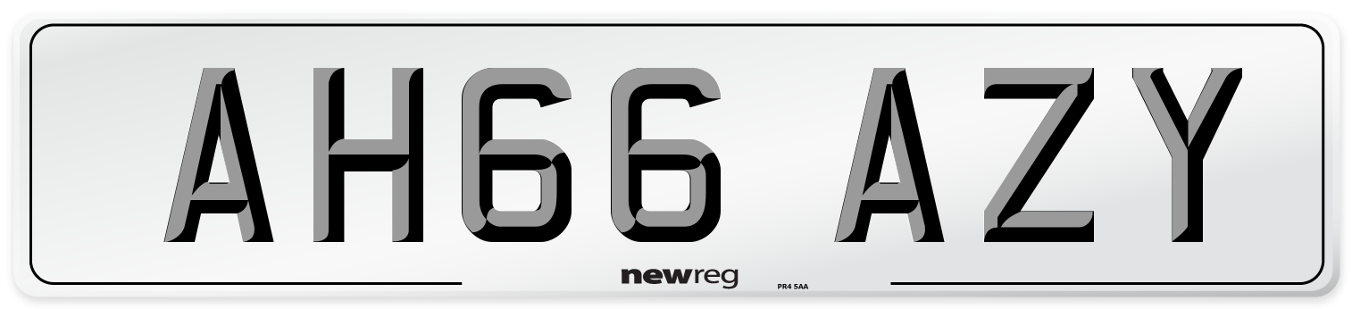 AH66 AZY Number Plate from New Reg